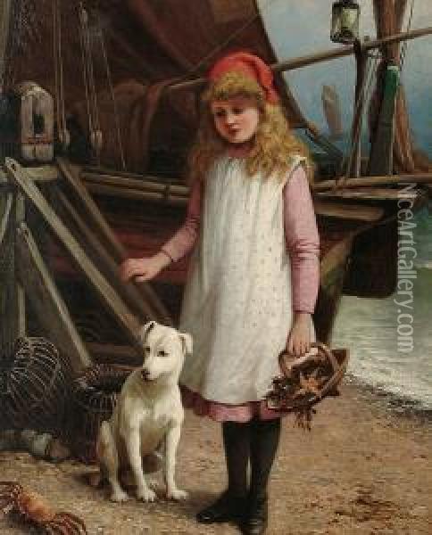 The Fisherman's Daughter Oil Painting - Jane Maria Bowkett
