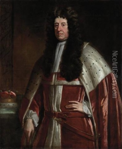 Portrait Or Thomas Tufton, Sixth Earl Of Thanet (1644-1729) Oil Painting - Jonathan Richardson