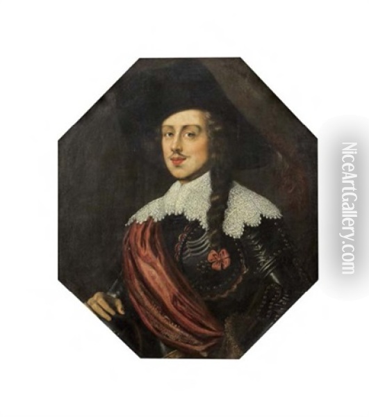 Portrait De Mattias De Medicis Oil Painting - Justus Sustermans