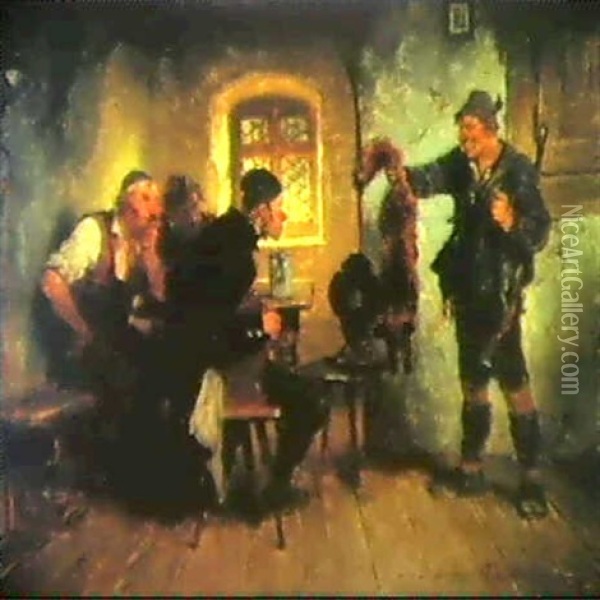 Der Erlegte Fuchs Oil Painting - Hugo Wilhelm Kauffmann