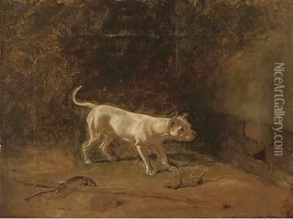 The rat-catcher Oil Painting - John Samuel Raven
