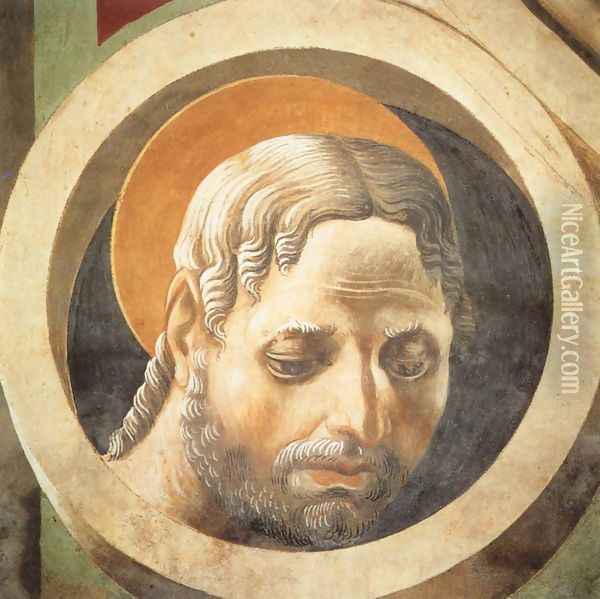 Head of Prophet-3 1443 Oil Painting - Paolo Uccello