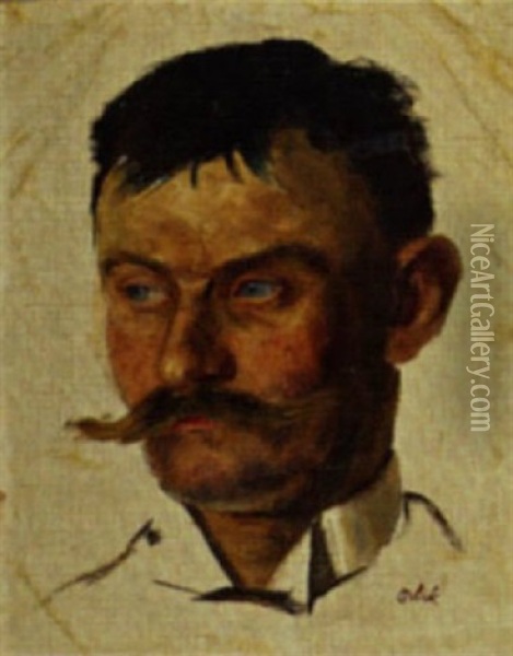Portrat Bernhard Pankok Oil Painting - Emil Orlik