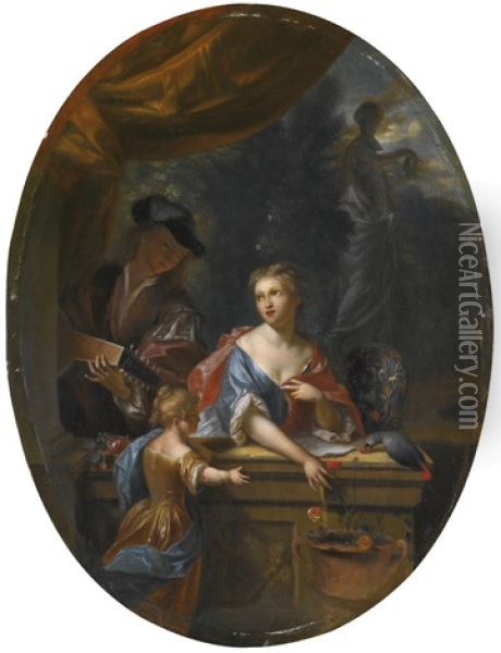 Le Cours De Musique Oil Painting - Philip van Dyk