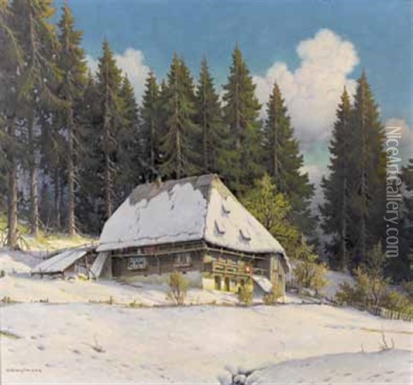 Rankmuhle Bei St. Margen Oil Painting - Karl Hauptmann