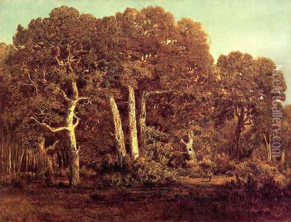 The Great Oaks of the Vieux Bas-Breau Oil Painting - Etienne-Pierre Theodore Rousseau