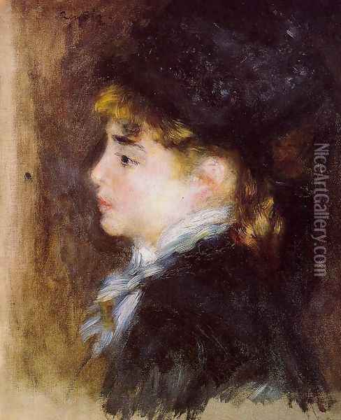 Portrait Of Margot Aka Portrait Of A Model Oil Painting - Pierre Auguste Renoir