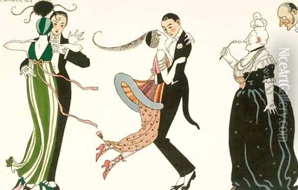 The Madness of the Day Oil Painting - Georges Barbier