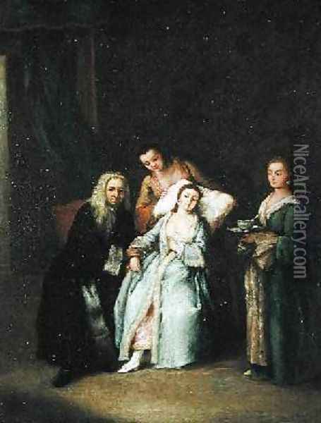 The Sick Woman 1740 Oil Painting - Pietro Longhi