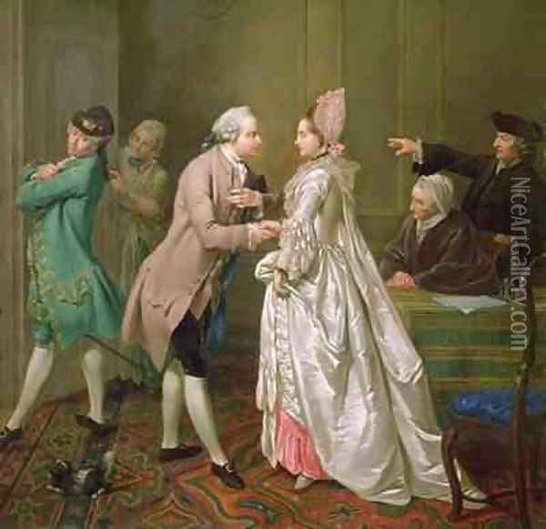 The Betrothal Oil Painting - Jacobus Buys