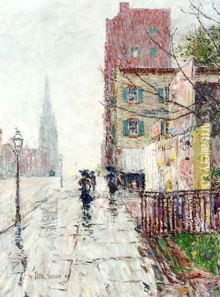Rainy Day Oil Painting - Frederick Childe Hassam