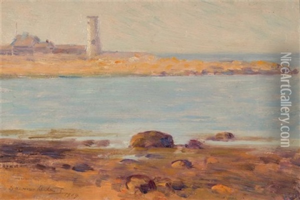 Scituate Lighthouse Oil Painting - Dawson Dawson-Watson