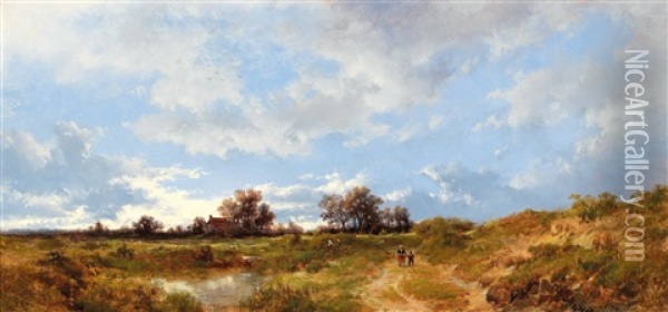 Open Landscape Oil Painting - Remigius Adrianus van Haanen