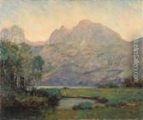 Meadow In The Sierras Oil Painting - John Frost