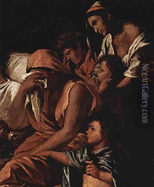 The death of Germanicus, detail Oil Painting - Nicolas Poussin