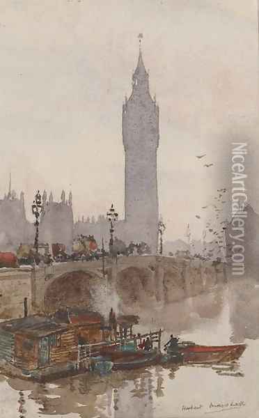 Westminster Oil Painting - Herbert Menzies Marshall