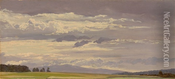 Cloud Study Oil Painting - Carl Irmer