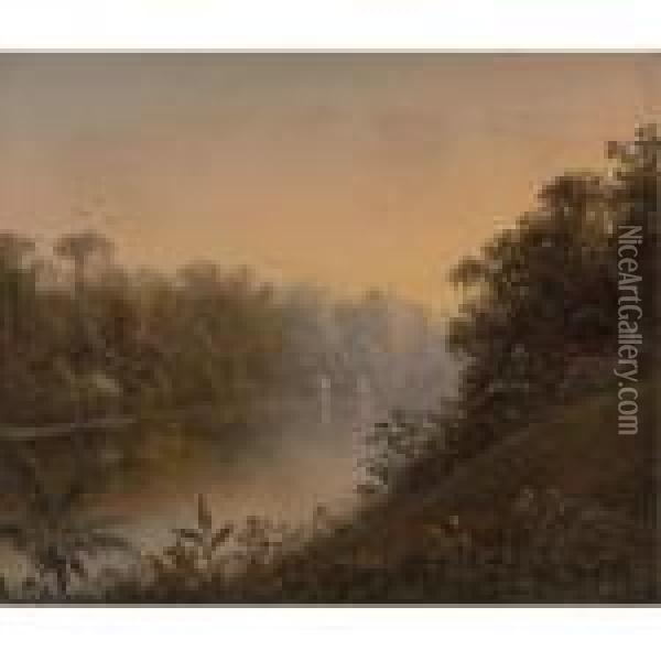 Tropical River Landscape Oil Painting - Norton Bush