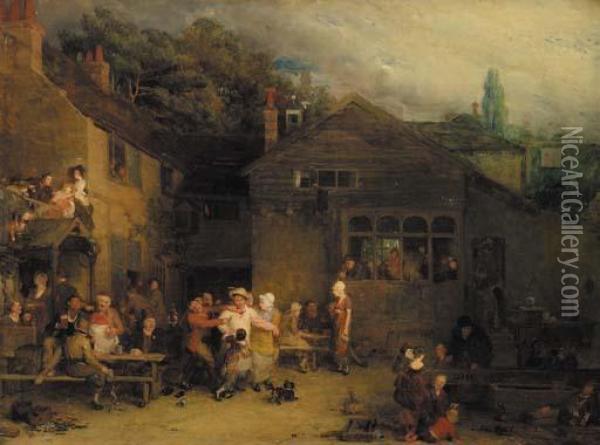 The Village Festival Oil Painting - Sir David Wilkie