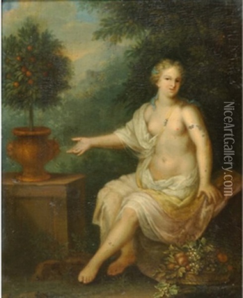 Jeune Femme Dans Un Paysage Oil Painting - James (Sir) Palmer
