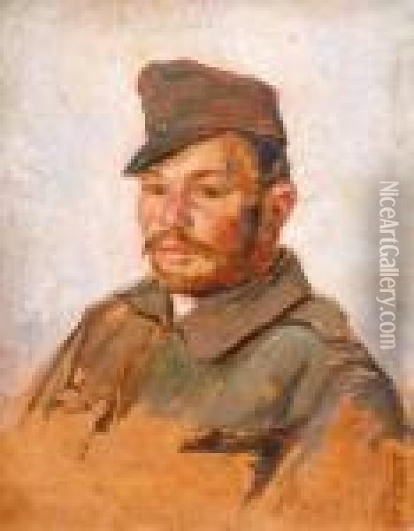 Portret Vojaka Oil Painting - Laszlo Mednyanszky