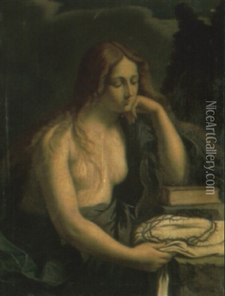 The Penitent Magdalen Oil Painting -  Guercino