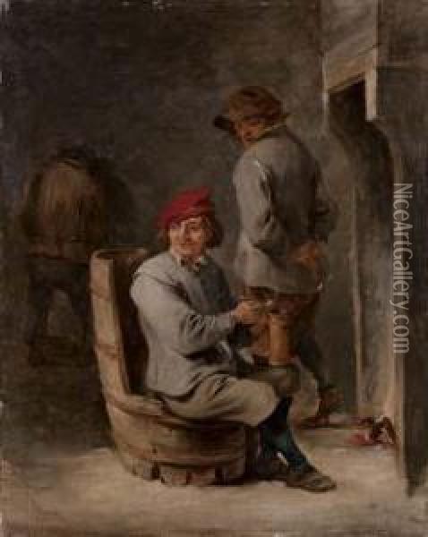 Interno Di Osteria Oil Painting - David Teniers Iv