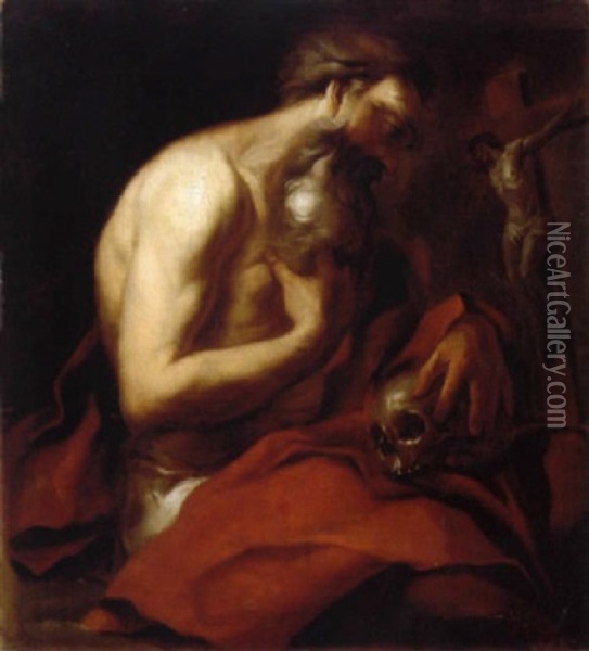 San Gerolamo, Der Heilige Hieronymus Oil Painting - Johann Carl Loth