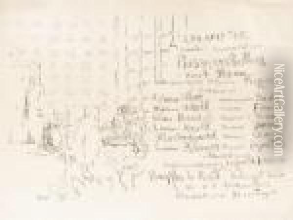 Rosmersholm D'henrik Ibsen... Programme Pour Le Theatre De L'oeuvre. Oil Painting - Jean-Edouard Vuillard