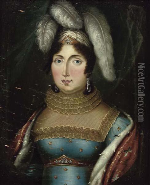 Portrait Of Maria Teresa D'austria-este Oil Painting - Stafano Chiantore
