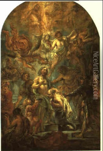Allegory Of The Baptism Of A Saint Oil Painting - Cornelis Schut the Elder