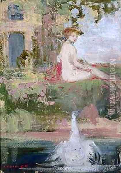 Design for fan Oil Painting - Charles Edward Conder
