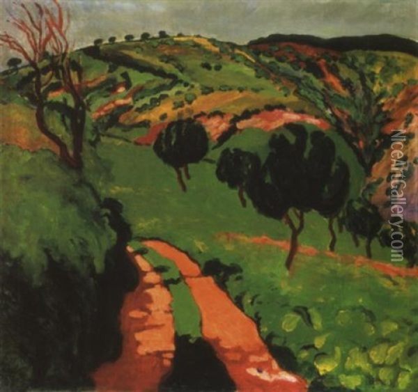 Nagybanyai Taj (nagybanya Landscape) Oil Painting - Rezso Balint