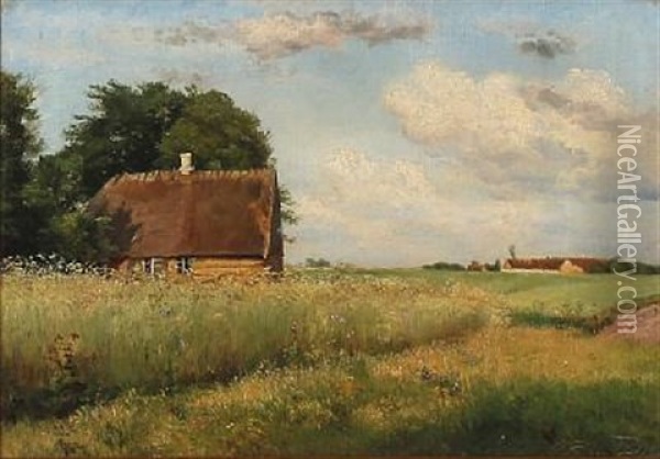 Danish Summer Idyll Oil Painting - Carl Frederik Peder Aagaard
