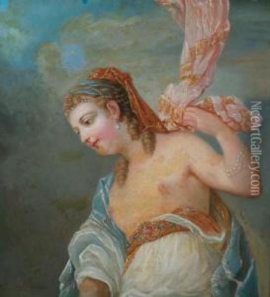 Ritratto Di Una Dama Adorna Di Perle Oil Painting - Louis Lagrenee