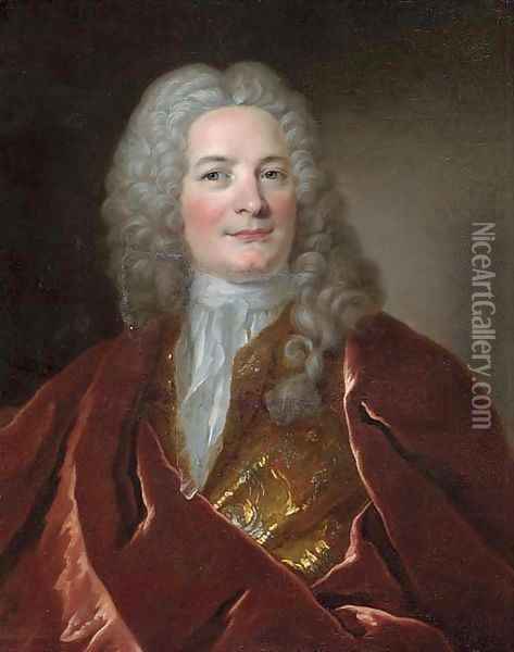 Portrait of a gentleman 3 Oil Painting - Hyacinthe Rigaud