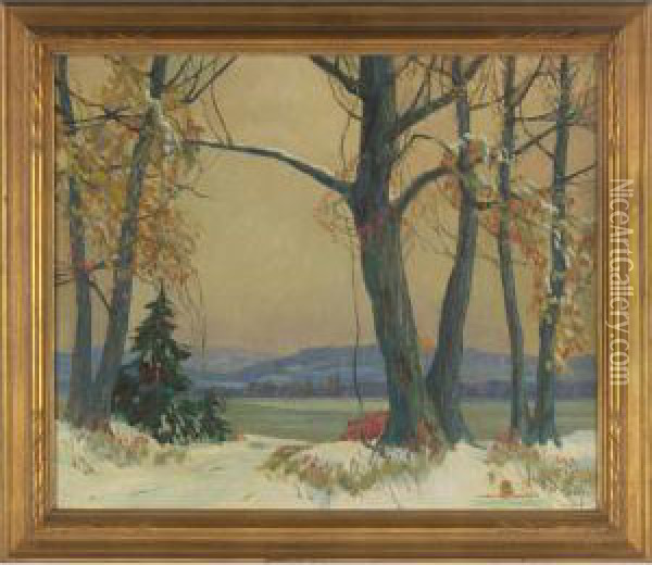 November Silence Oil Painting - Carl Rudolph Krafft