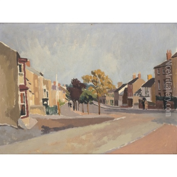 Welsh Village Scene Oil Painting - Morland Lewis