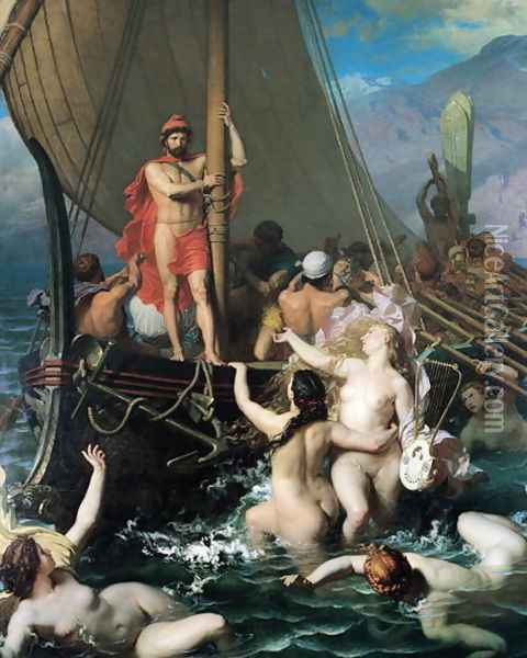 Ulysses and the Sirens Oil Painting - Leon-Auguste-Adolphe Belly