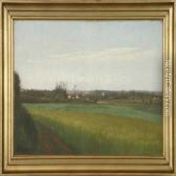 Scenery From Brobyvaerk Oil Painting - Eiler Rasmussen-Eilersen