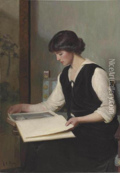 Reading Oil Painting - Lilla Calbot Perry