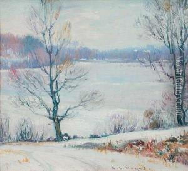 ''winter Landscape Millis Oil Painting - George Loftus Noyes