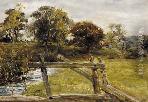 View Near Hampstead Oil Painting - Sir John Everett Millais