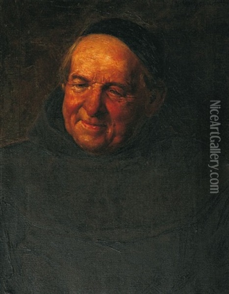 Portret Opata Oil Painting - Frans Ondrusek