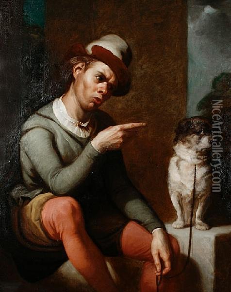 Launce And His Dog Crab, From 'two Gentlemenof Verona Oil Painting - Sir Thomas Francis Dicksee