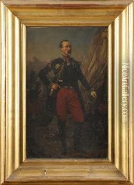 Le General De Division Espinasse Oil Painting - Jules-Alfred-Vincent Rigo