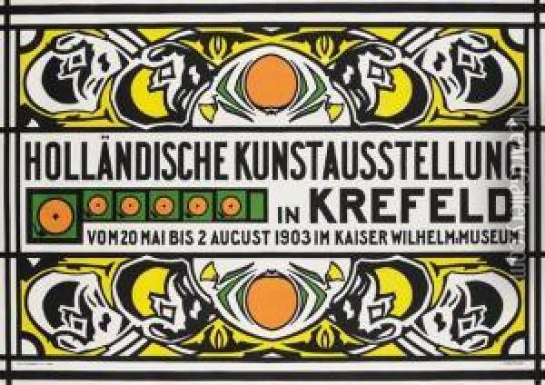 Plakat: Hollandische Kunstausstellung Krefeld Oil Painting - Johann Thorn Prikker