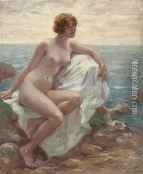 Nud Pe Stanca Oil Painting - Victor Schivert