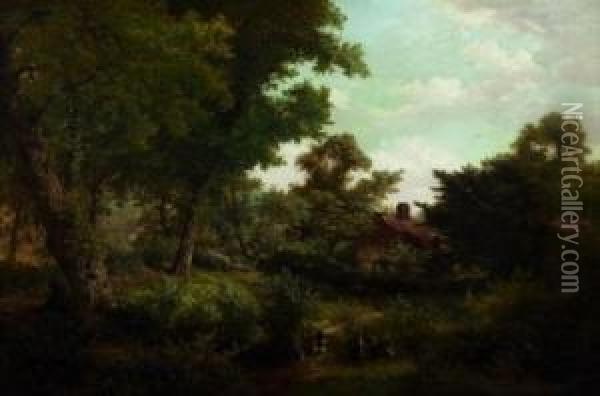 Bauernkate Im Wald Oil Painting - Edward Henry Holder