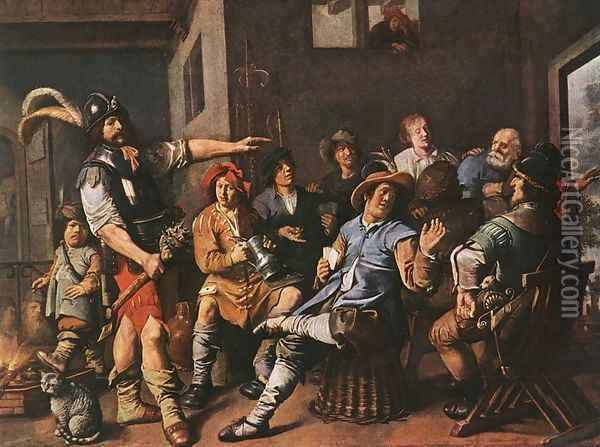 The Denying of Peter 1636 Oil Painting - Jan Miense Molenaer